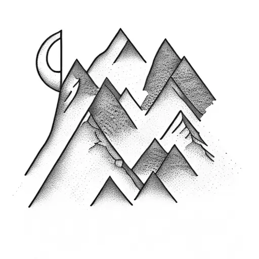 A Majestic Mountain Range In The Shape Of The Letter M
