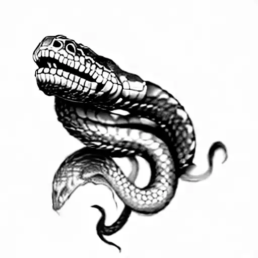 A Snake With A Skull