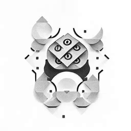 A Creative Design Combining The Number 0530 And A Domino