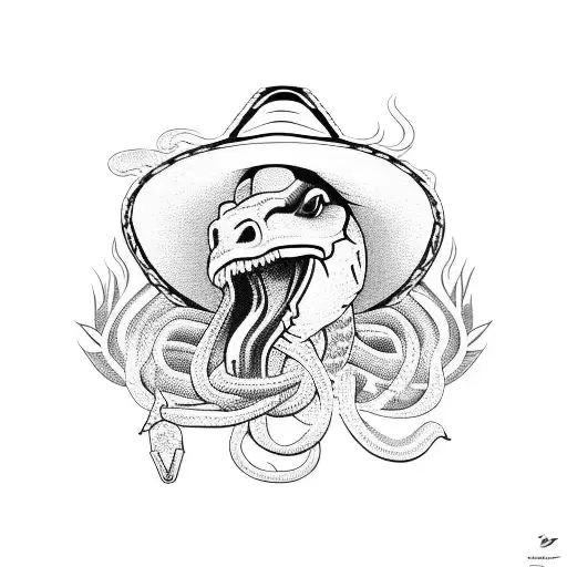 Cowboy With Snake