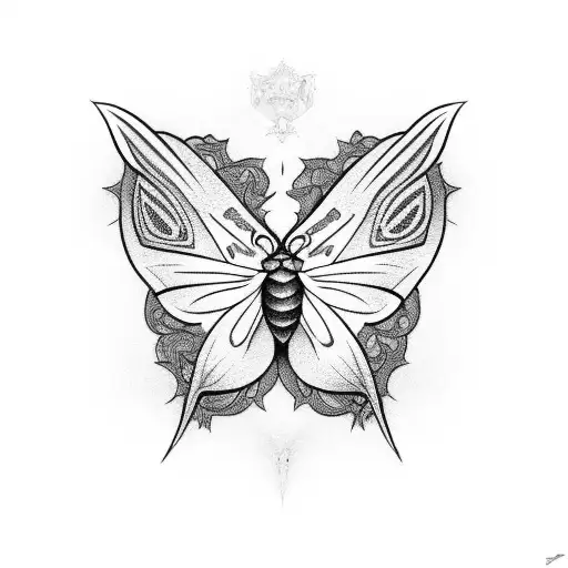 Moth In A Gothic Style