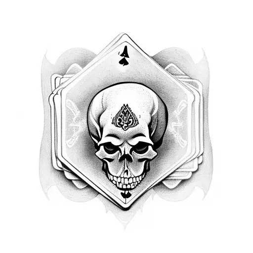 Incorporate A Deck Of Playing Cards Into A Skull Design