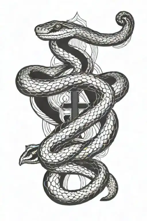 Snake And A Cross