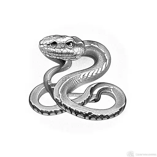 Snake That Surrounds The Right Arm From The Shoulder To The Hand