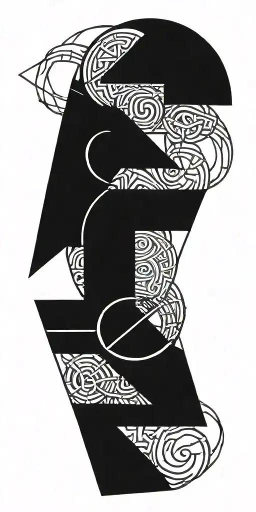 An Intricate Design Of Demonic Symbols Intertwined With Viking Runes