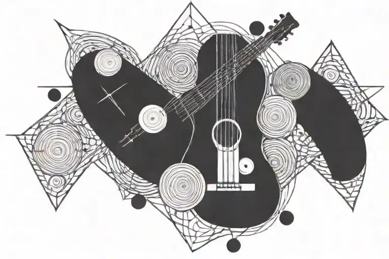Combine Guitar Strings And Coins To Form A Geometric Design