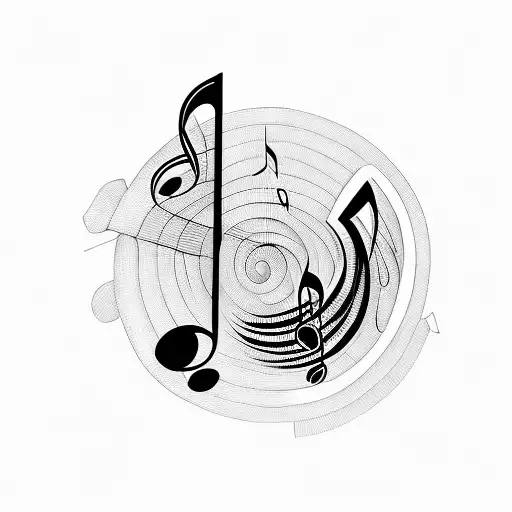 Music Notes And Plants