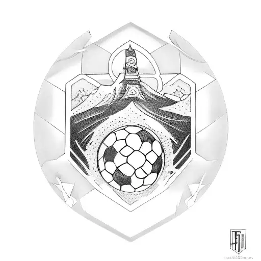 Sport And Travel Themed Tattoo Incorporating Elements Of Success And Freedom