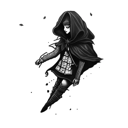 A Red Riding Hood And The Woolf In On Person