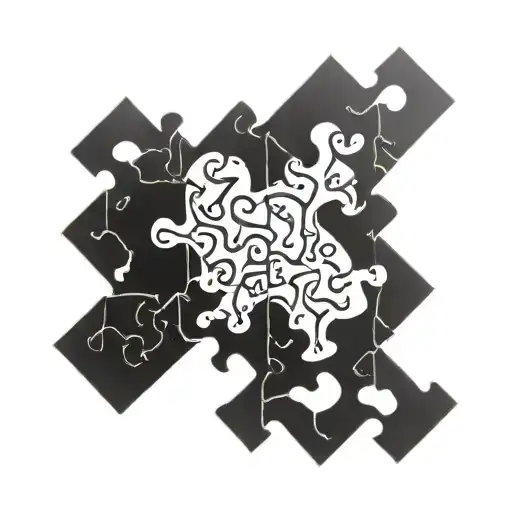 Interconnected Puzzle Pieces Forming A Heart