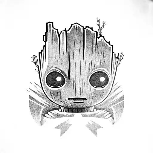 Baby Groot And Baby Batman