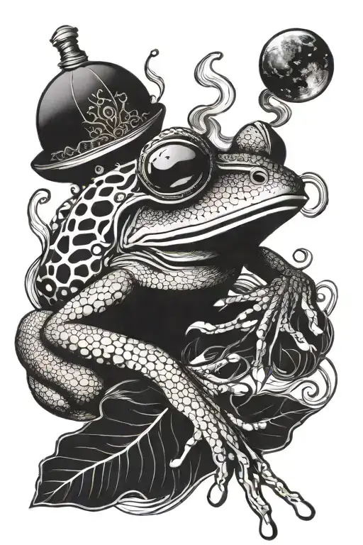 Frog Smoking An Moon