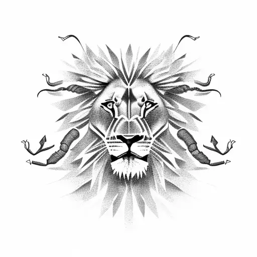 Lion Surrounded By Scorpions