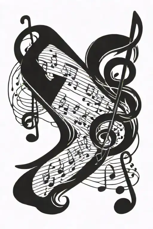 Life Is Boring Without Music Note Intertwined