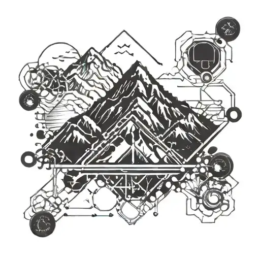 Chemical Structure Of Adrenaline Molecule Combined With A Mountain Landscape