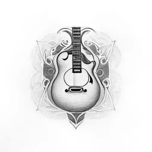 Classic Guitar And Note