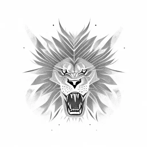Soccer Ball Morphing Into A Roaring Lion's Head