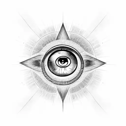 All Seeing Eye With Music Symbols