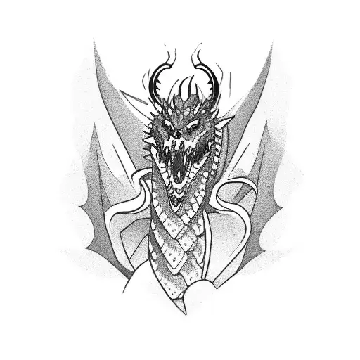 Dragon On Side Of A Mountain