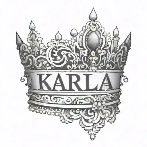 Woman's Crown With Name Karla