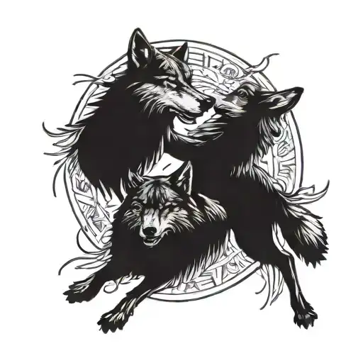 Tattoo Inspired By The Native American Allegory Of Two Wolves Battling Inside Me