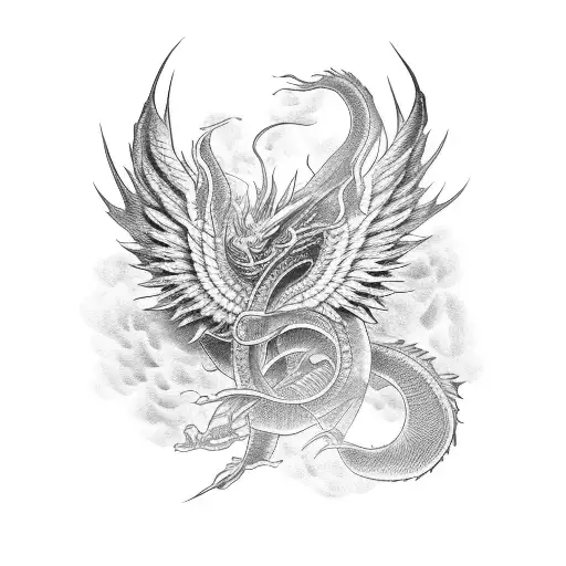 One Wing Dragon And One Wing Angel