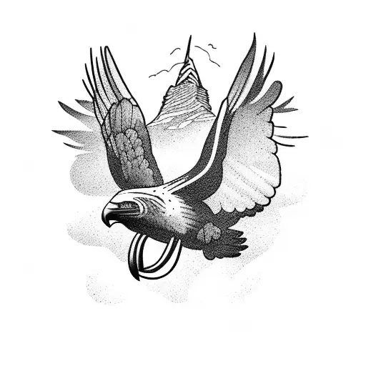 A Majestic Condor Soaring Over A Mountain Range