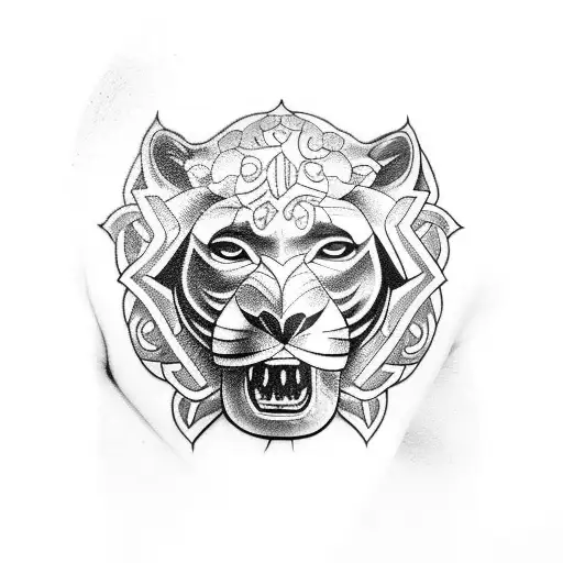 Socrates Tattoo With Jaguar And Monkey On Chest