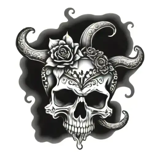 Grateful Dead Skull Half