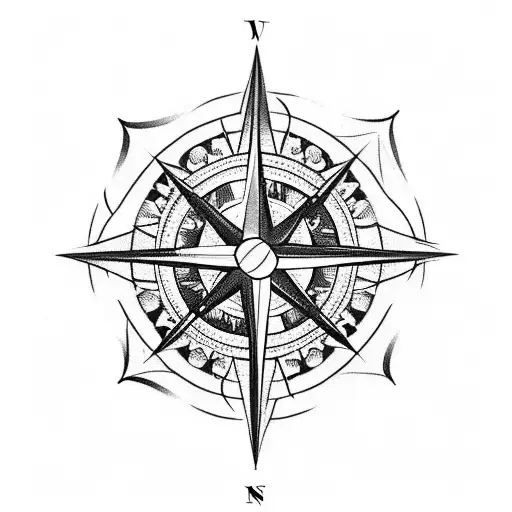 Compass Roses And Dove