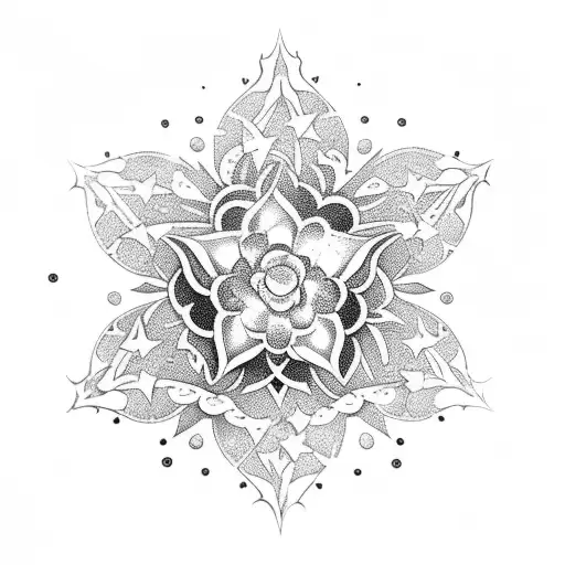 Spine Tattoo Flowers With Stars Moon And Sparkles Tattoo