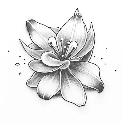 Lightsaber With Lily Flower Coming Out The End