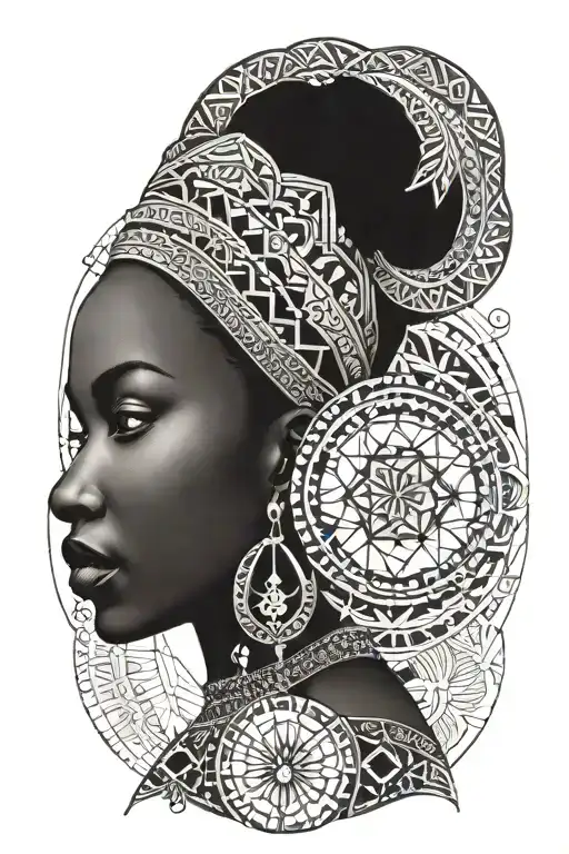 Sacred Geometry African Tribal Woman