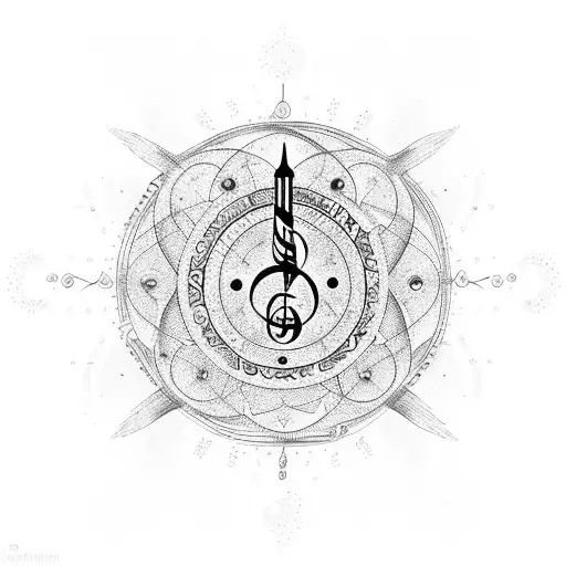 A Celestial Music Note Floating In Space