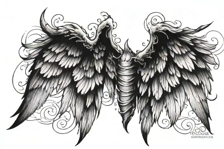 Incorporate Elements Of Pain And Suffering Into A Beautifully Crafted Angel Wing