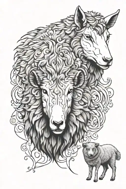 A Sheep And A Wolf
