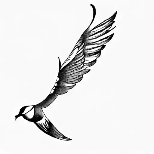 A Tattoo Of A Dove And Roses