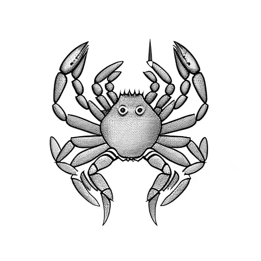 Cartoon Crab Wearing Hawaian Shirt