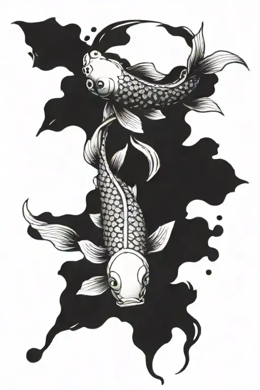 Koi Fish Swimming