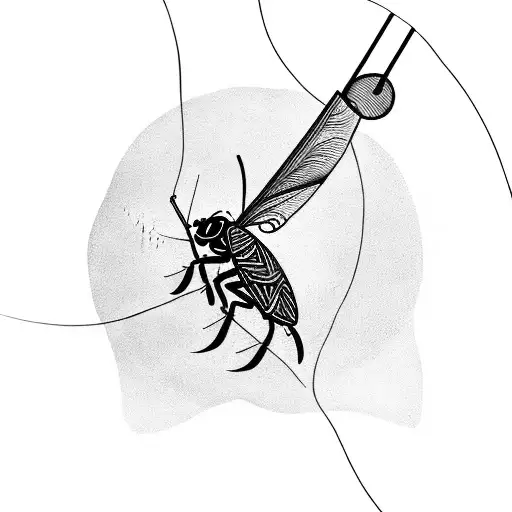 A Fly Fisherman Casting Their Line Into A Tranquil Lake