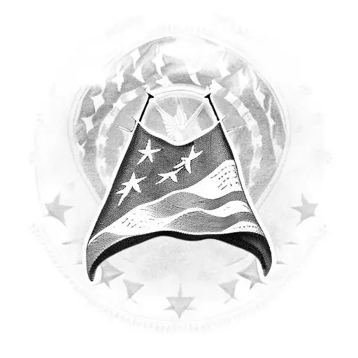 Fallen Soldier American Flag Dad Memorial