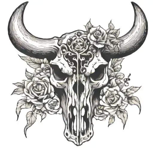 Bull Skull Earth Above Head