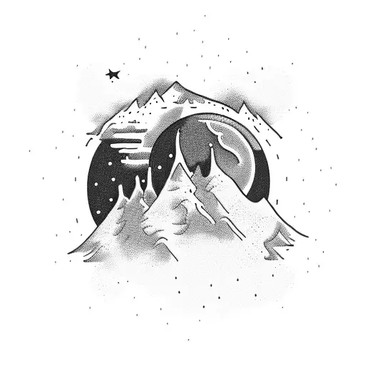 Combine Mountains And The Moon In A Tattoo Design Inspired By Speed