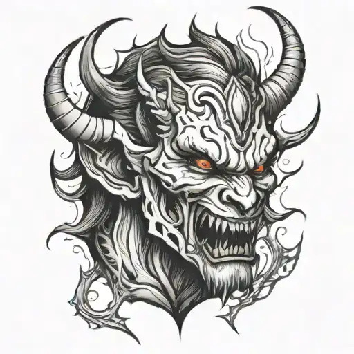 A Scar With A Demon Peeking Out Of It