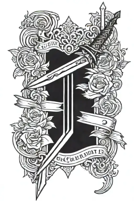 Dagger With Blade Ruler