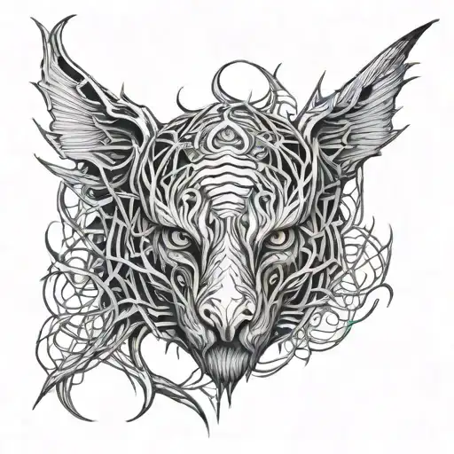 Dark Lines That Form A Shadowy Creature