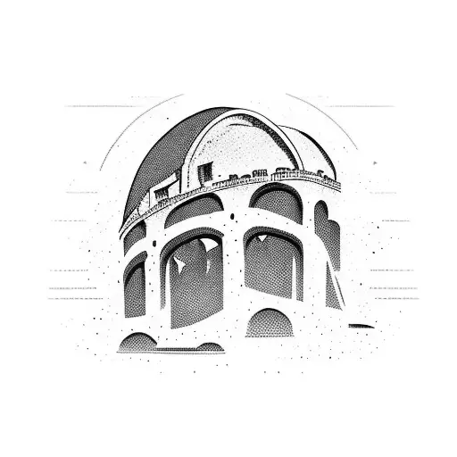 Silhouette Gladiateur With Casque A L'interieur In A Roman Colosseum Setting