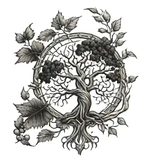 Freyja Tree Of Life Intertwined