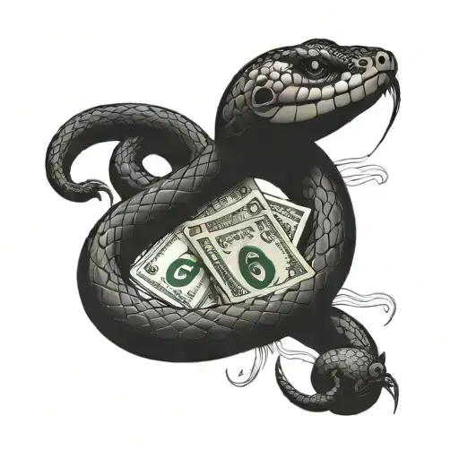 Uroboros Snake With Money