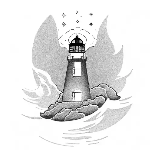 A Lighthouse Shining A Path